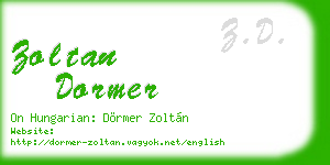 zoltan dormer business card